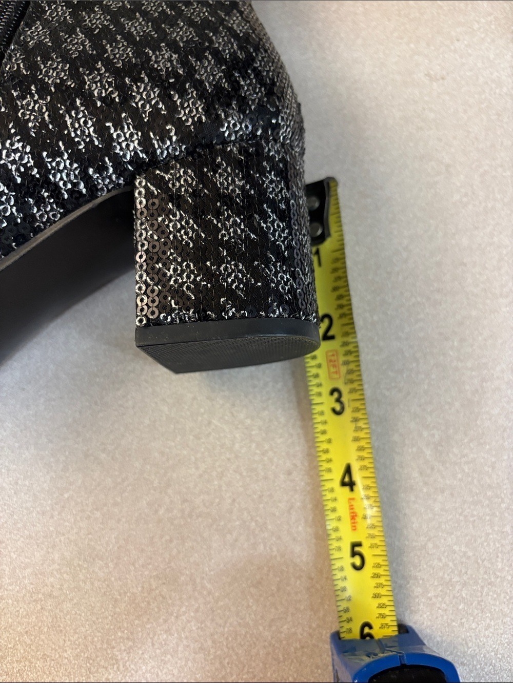 Amelia Grace Black & Silver Sequined Houndstooth Julia Ankle Boots Size 6 - Picture 10 of 10